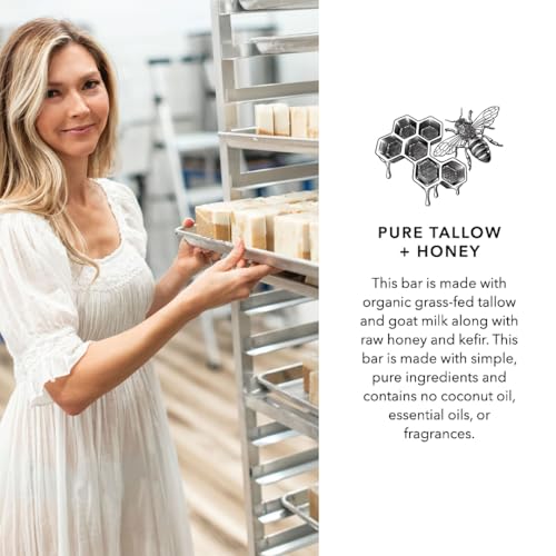 Pure Tallow + Honey Fragrance Free Soap