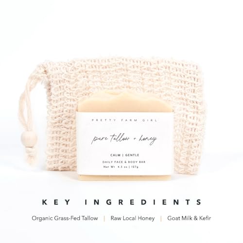 Pure Tallow + Honey Fragrance Free Soap