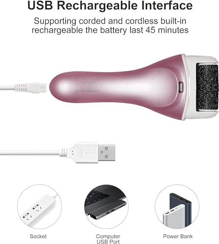 Electric Foot Callus Remover Rechargeable Foot File for Dead Skin