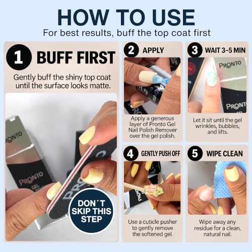 Gel Nail Polish Remover - Softens Soak-Off Gel in 3-5 Minutes for Easy Scrape-Off