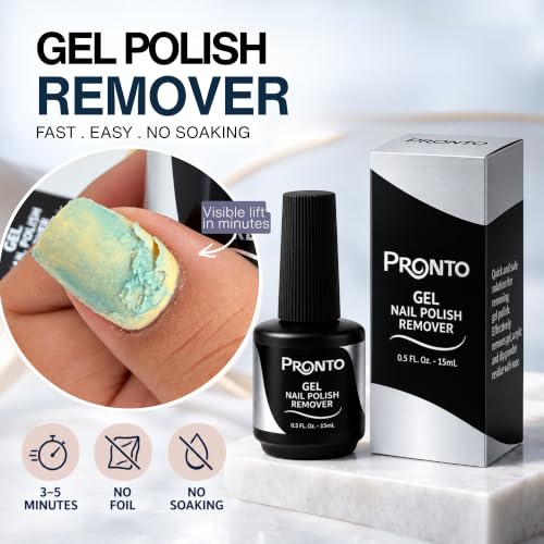 Gel Nail Polish Remover - Softens Soak-Off Gel in 3-5 Minutes for Easy Scrape-Off