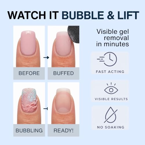Gel Nail Polish Remover - Softens Soak-Off Gel in 3-5 Minutes for Easy Scrape-Off