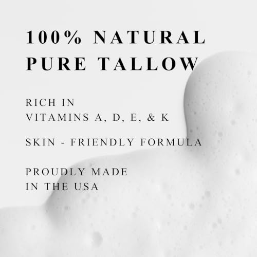 THE RUSTIC LANDS Natural Tallow Soap Bars Set of 4 - Grass Fed Beef Tallow with Raw Honey & Olive Oil - Made in the USA Soap for Sensitive Skin, Moisturizing Ba