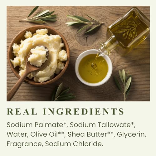 THE RUSTIC LANDS Natural Tallow Soap Bars Set of 4 - Grass Fed Beef Tallow with Organic Olive Oil & Shea Butter - Made in the USA Soap for Sensitive Skin, Moist