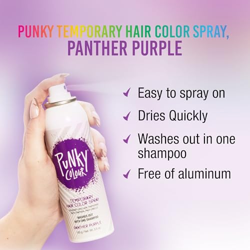 Temporary Hair Color Spray, Panther Purple
