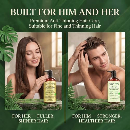 Gold Label Anti-Thinning Biotin Shampoo & Conditioner, 16oz x2