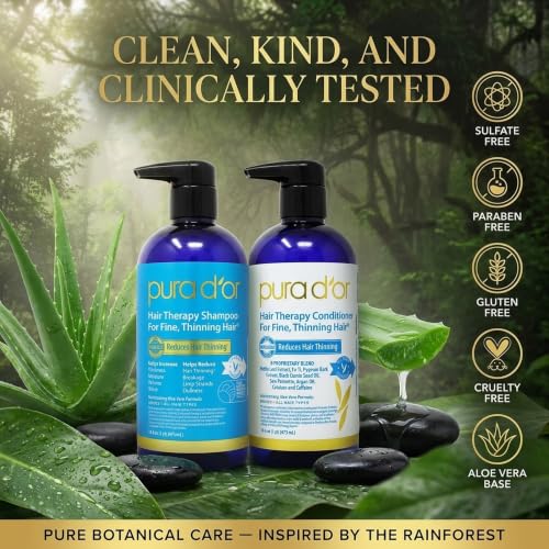 Hair Thinning Therapy Biotin Shampoo & Conditioner Set, 16oz x2