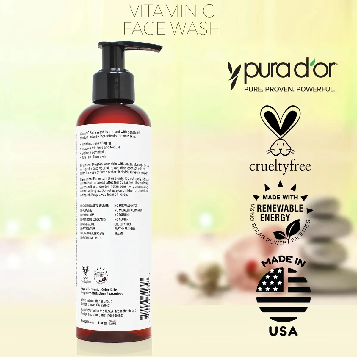 8 Oz Vitamin C Face Wash - All Skin Types
