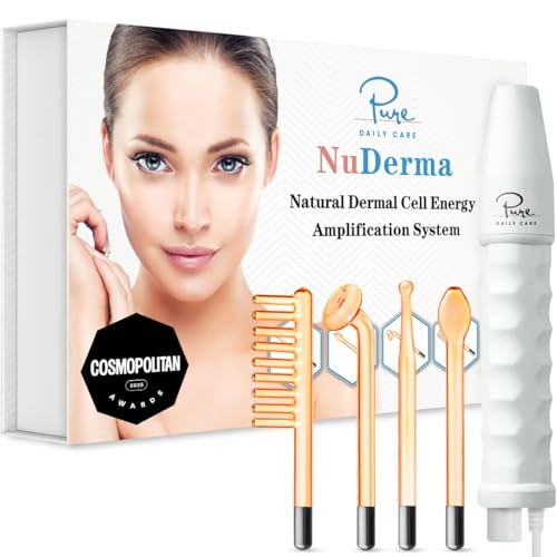 NuDerma Handheld Skin Therapy Wand Machine with Neon