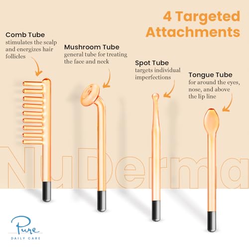 NuDerma Handheld Skin Therapy Wand Machine with Neon