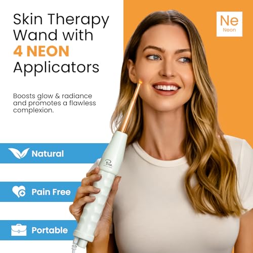 NuDerma Handheld Skin Therapy Wand Machine with Neon