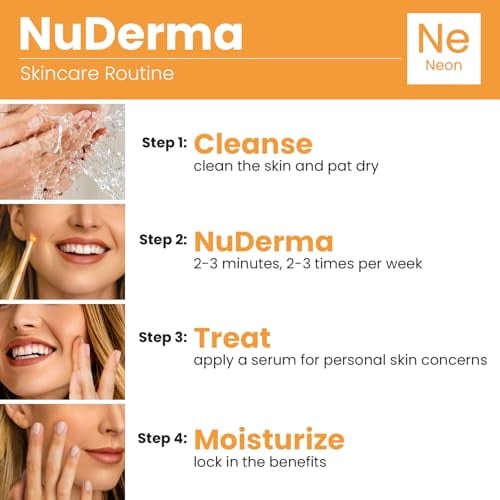 NuDerma Handheld Skin Therapy Wand Machine with Neon