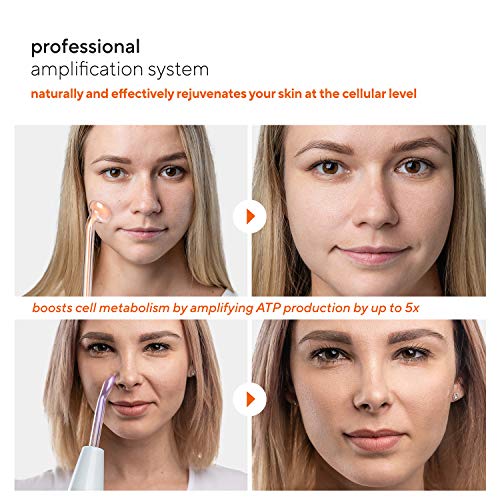 NuDerma Professional Skin Therapy Wand Portable with 6 Neon and Argon Electrodes