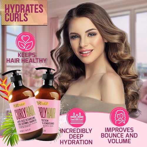 Curly Hair Shampoo and Conditioner Set