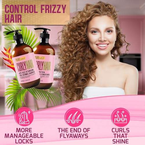 Curly Hair Shampoo and Conditioner Set