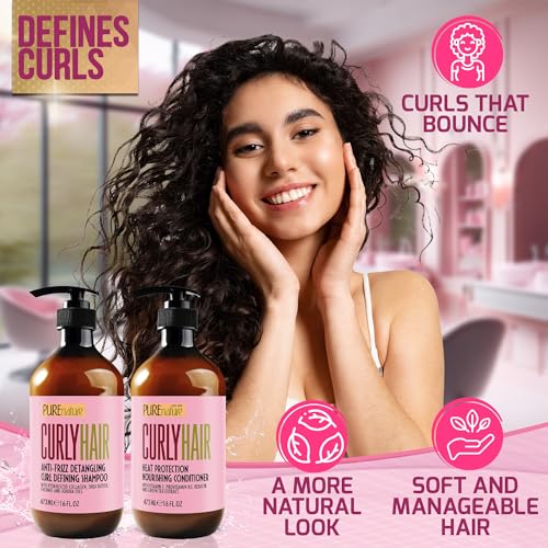 Curly Hair Shampoo and Conditioner Set