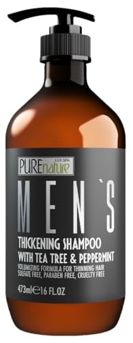 Professional Formula for Thin and Fine Hair Men - Strengthening Paraben Free Shampoo - 16 