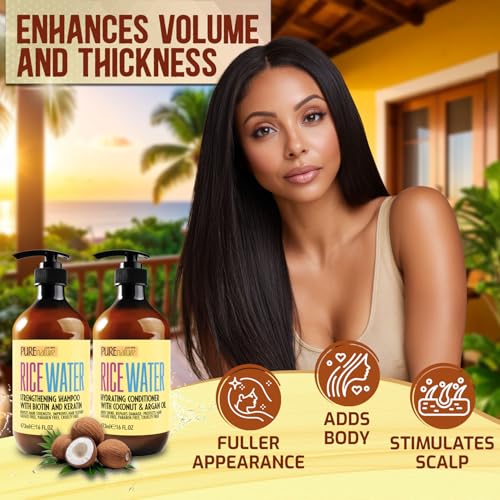 Rice Water Shampoo Conditioner Set