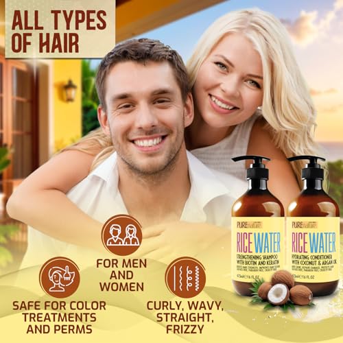 Rice Water Shampoo Conditioner Set
