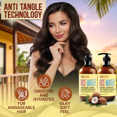 Rice Water Shampoo Conditioner Set