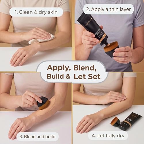 Waterproof Tattoo Cover Up Makeup with Brush