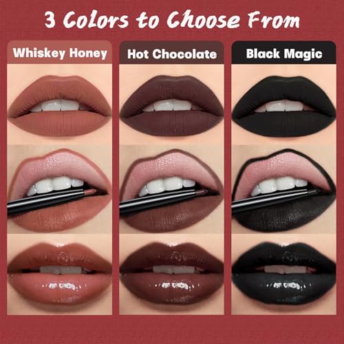 3-in-1 Black Lipstick Set