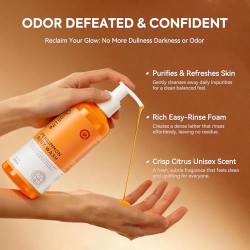 Persimmon Body Wash for Old People Smell, Natural Deodorant Bar Soap