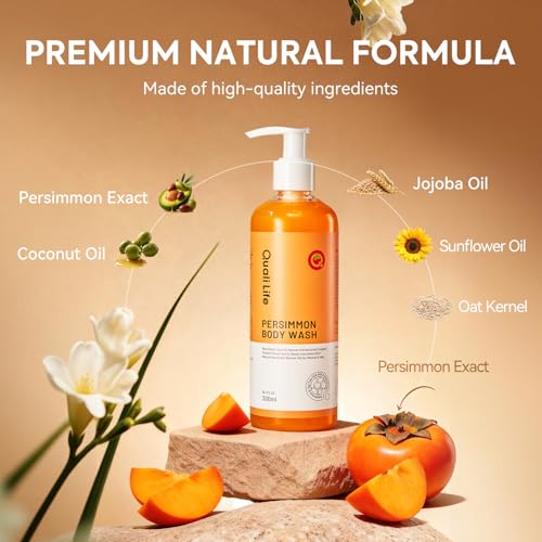 Persimmon Body Wash for Old People Smell, Natural Deodorant Bar Soap