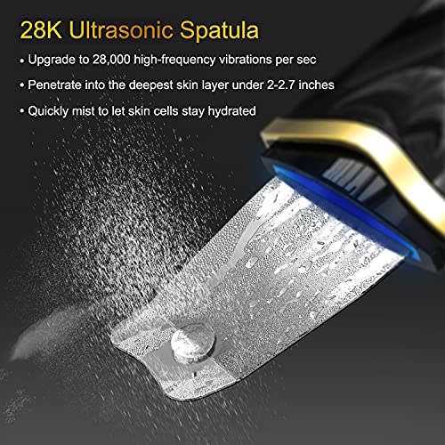 Qukot Ultrasonic Skin Scrubber Spatula Blue-Light Blackhead Remover