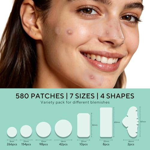 580 Count Large Hydrocolloid Acne Patches