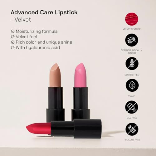 Professional Lipstick Velvet 08 Coral Peachy Nude