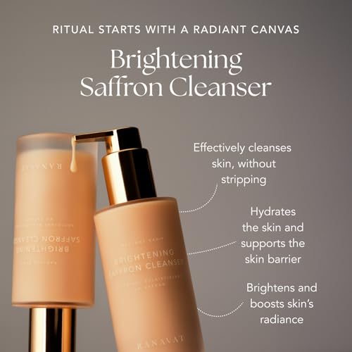 RANAVAT Brightening Saffron Cleanse & Glow Duo with Brightening Saffron Serum and Saffron Turmeric Cleanser for Radiant Hydrated Skin