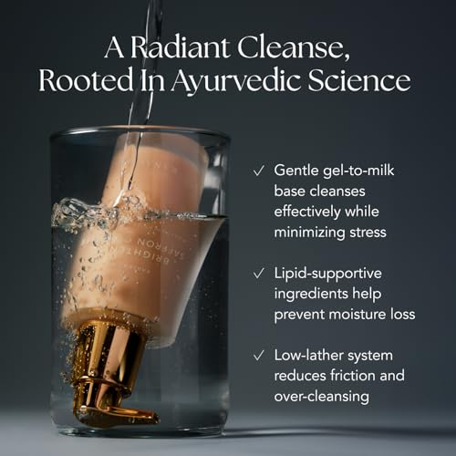 RANAVAT Brightening Saffron Cleanse & Glow Duo with Brightening Saffron Serum and Saffron Turmeric Cleanser for Radiant Hydrated Skin