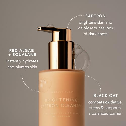 RANAVAT Brightening Saffron Cleanse & Glow Duo with Brightening Saffron Serum and Saffron Turmeric Cleanser for Radiant Hydrated Skin