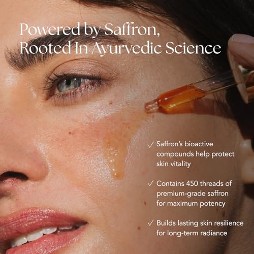 RANAVAT Brightening Saffron Cleanse & Glow Duo with Brightening Saffron Serum and Saffron Turmeric Cleanser for Radiant Hydrated Skin