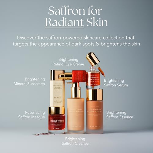 RANAVAT Brightening Saffron Serum - Discoloration Correcting Face Serum, Dark Spot Corrector, Vitamin C Alternative & Hyperpigmentation Treatment - Leaves Skin wit