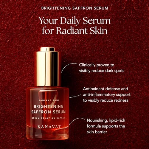 RANAVAT Brightening Saffron Serum & Mineral SPF 50 Bundle - Dark Spot Correcting Face Serum with Radiance-Boosting Mineral Sunscreen