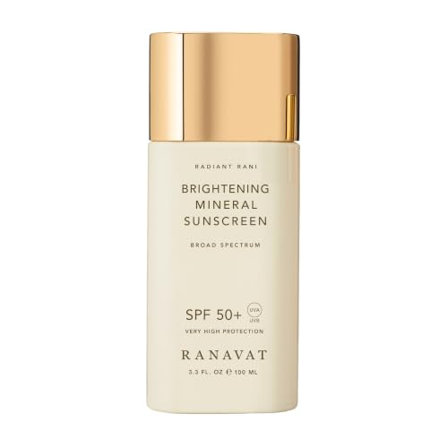 RANAVAT Jumbo Mineral Face Sunscreen - Broad-Spectrum SPF 50 Mineral Sunscreen with Zero White Cast - Boosts Radiance & Helps Protect Against Signs of Aging - Safe