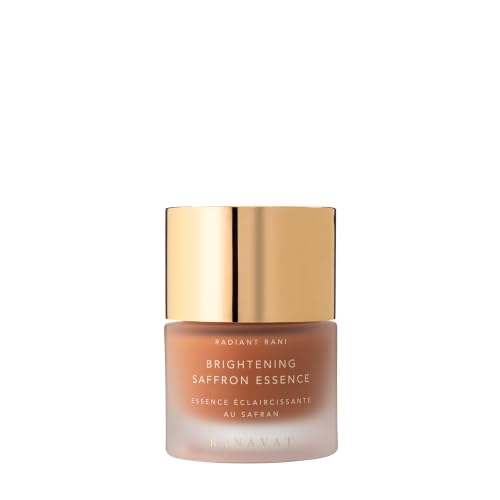 RANAVAT Mini Radiant Rani Brightening Saffron Facial Essence - Hydrating Milk Toner with Niacinamide & Squalane to Moisturize & Calm Skin - Helps Visibly Balance S