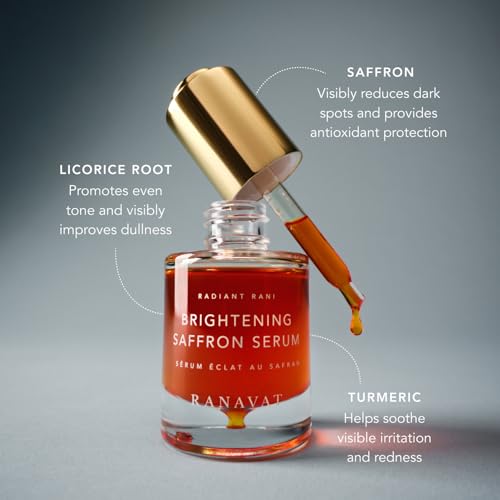 RANAVAT Radiant Ritual Saffron Duo - Brightening Saffron Serum & Mini Brightening Saffron Essence - Hydrating Glow Treatment for Uneven Tone & Luminous Skin