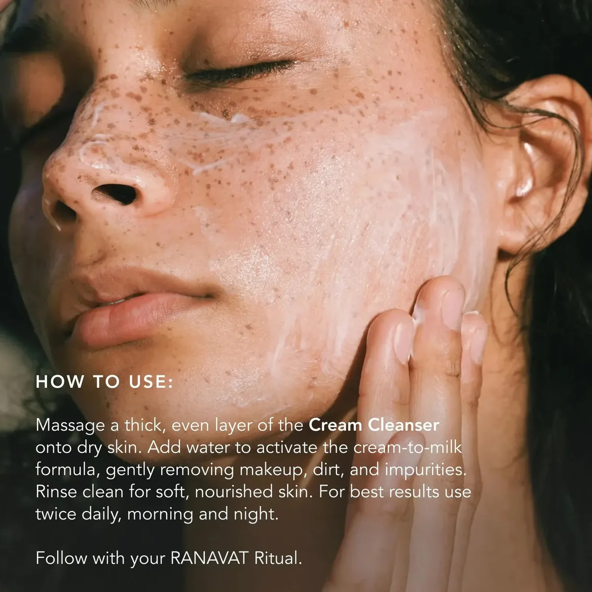 Cream Cleanser - Daily Facial Cleanser Doubles as Waterproof Eye Makeup Remover