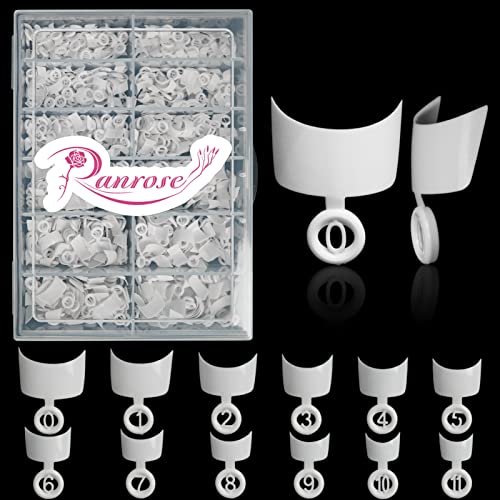 White Short French Style False Nails Half Cover Tips