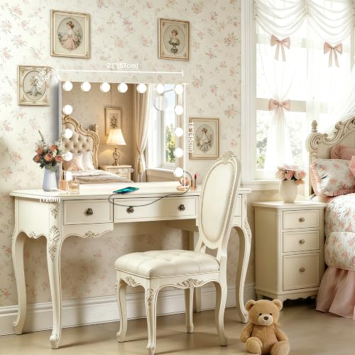 Hollywood Vanity Mirror with Lights 23 x 18 15 Dimmable Bulbs