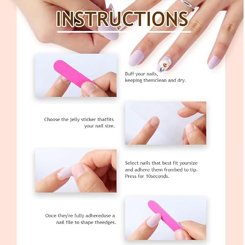 Western Press on Nails Medium Oval Fake Nails Tortoiseshell False Nails Press ons with Flo