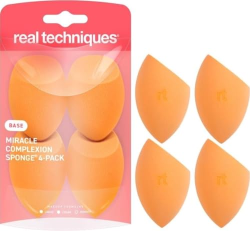 Real Techniques Miracle Complexion Sponge, 4 Pack, M