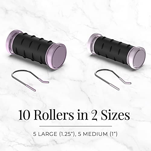Compact Ceramic Hot Rollers 10-Piece Hair Roller Set