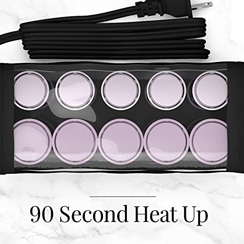 Compact Ceramic Hot Rollers 10-Piece Hair Roller Set