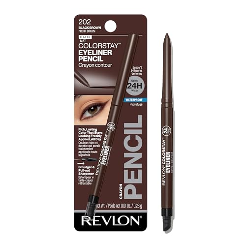 ColorStay Pencil Waterproof Eyeliner, 202 Black Brown, 0.01 oz