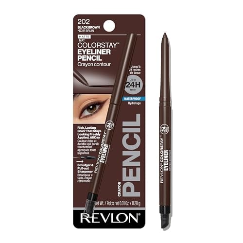 ColorStay Pencil Waterproof Eyeliner, 202 Black Brown, 0.01 oz