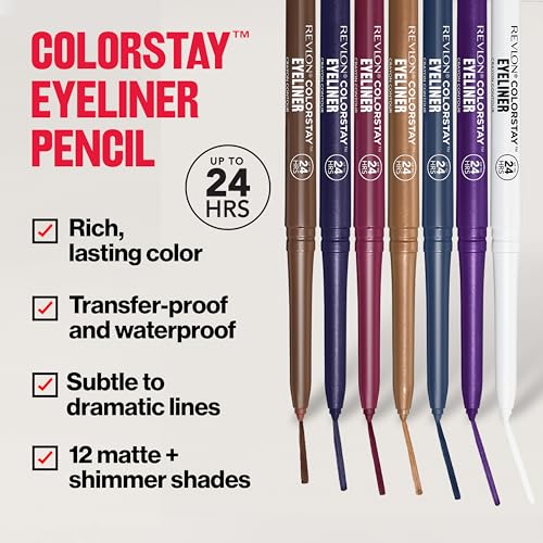ColorStay Pencil Waterproof Eyeliner, 202 Black Brown, 0.01 oz